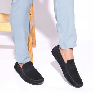 Premium Black Suede Moccasins