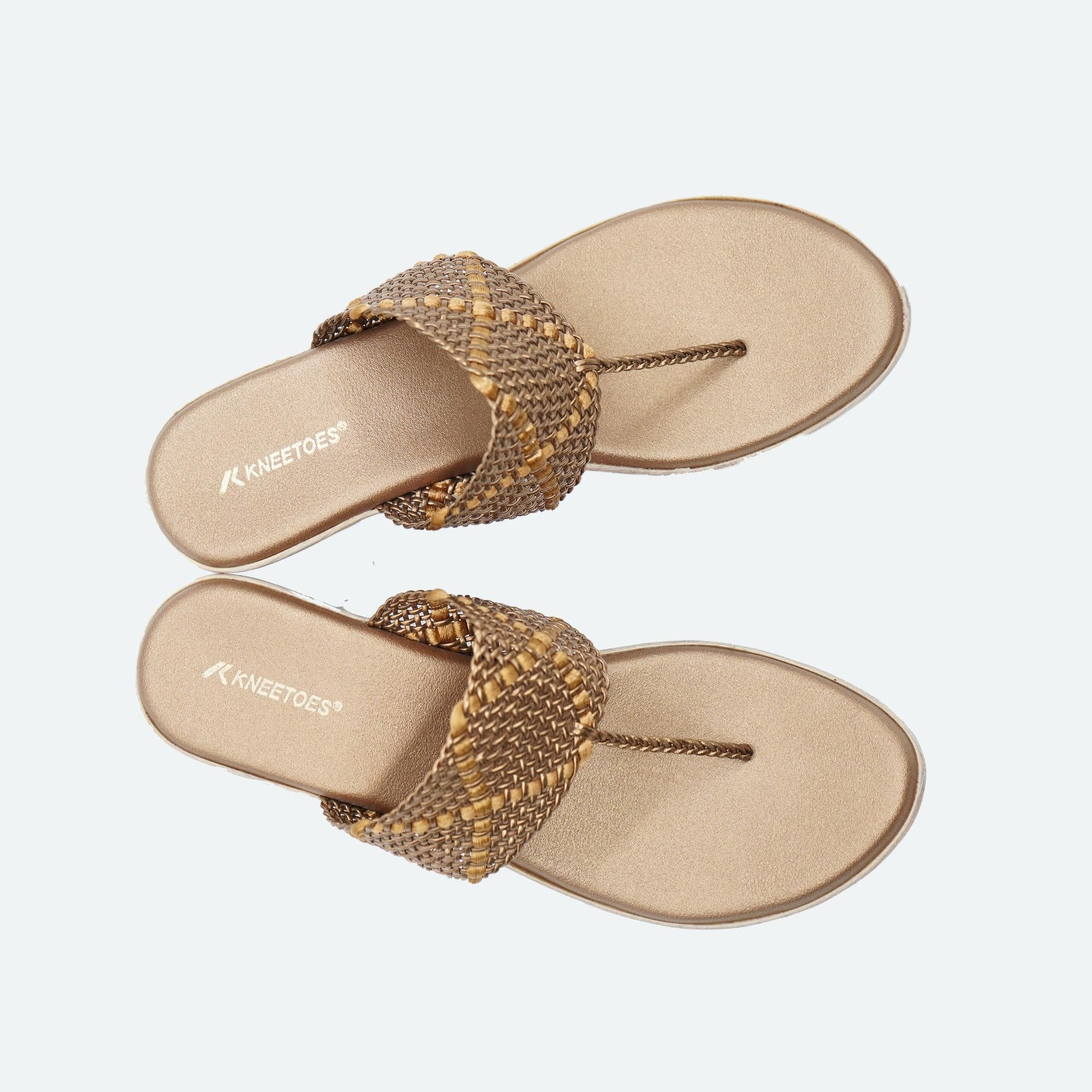 Breeze Net Bronze Wedge Heel Sandals