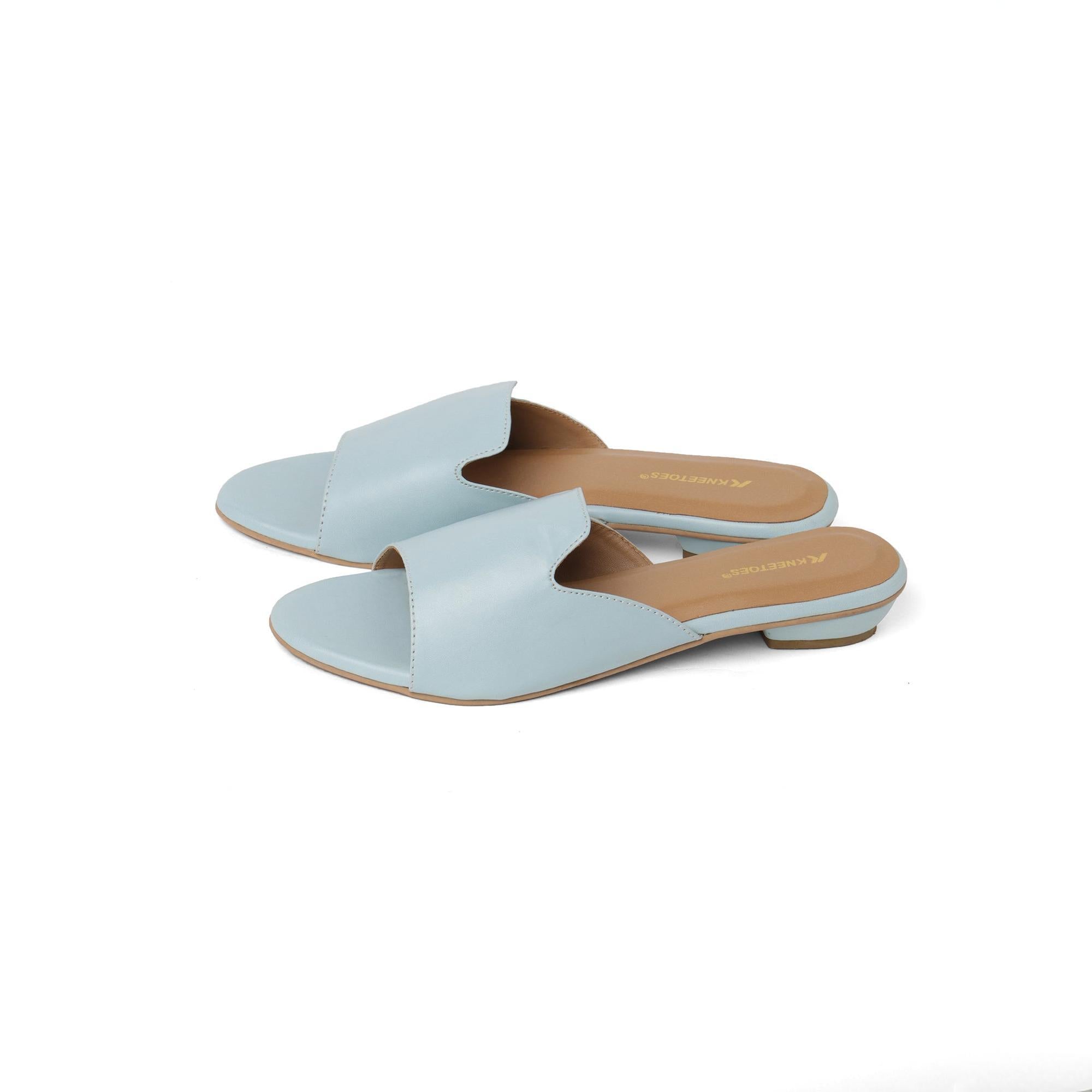 Breezy Blue Block Heel Sandals