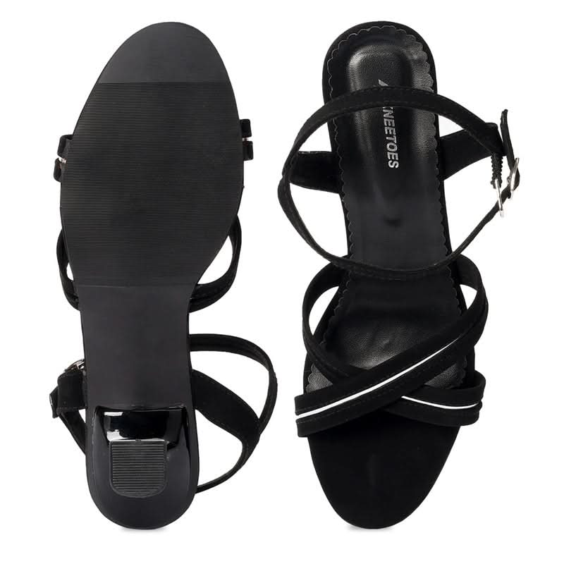 Midnight Suede Gloss Hourglass Sandals