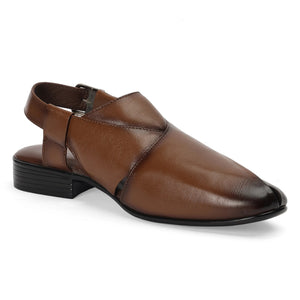Heritage Tan Cut Design Formal Sandals