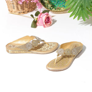 Bead Luxe Gold Ethnic Flats