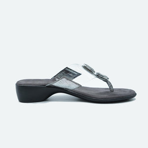 Gemglow Transparent Grey Thong Sandals
