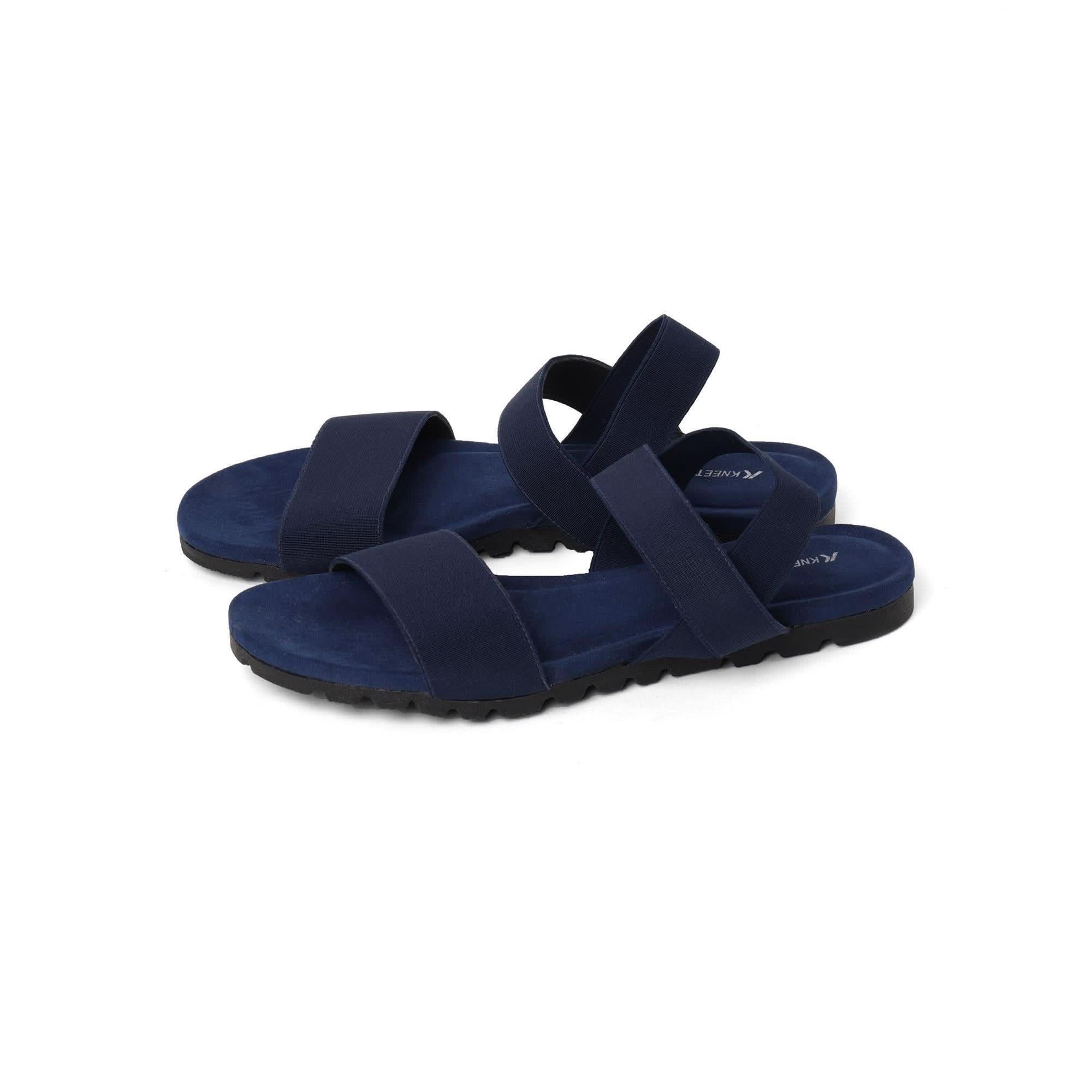 Matte-Muse Navy Open-Toe Casual Sandals