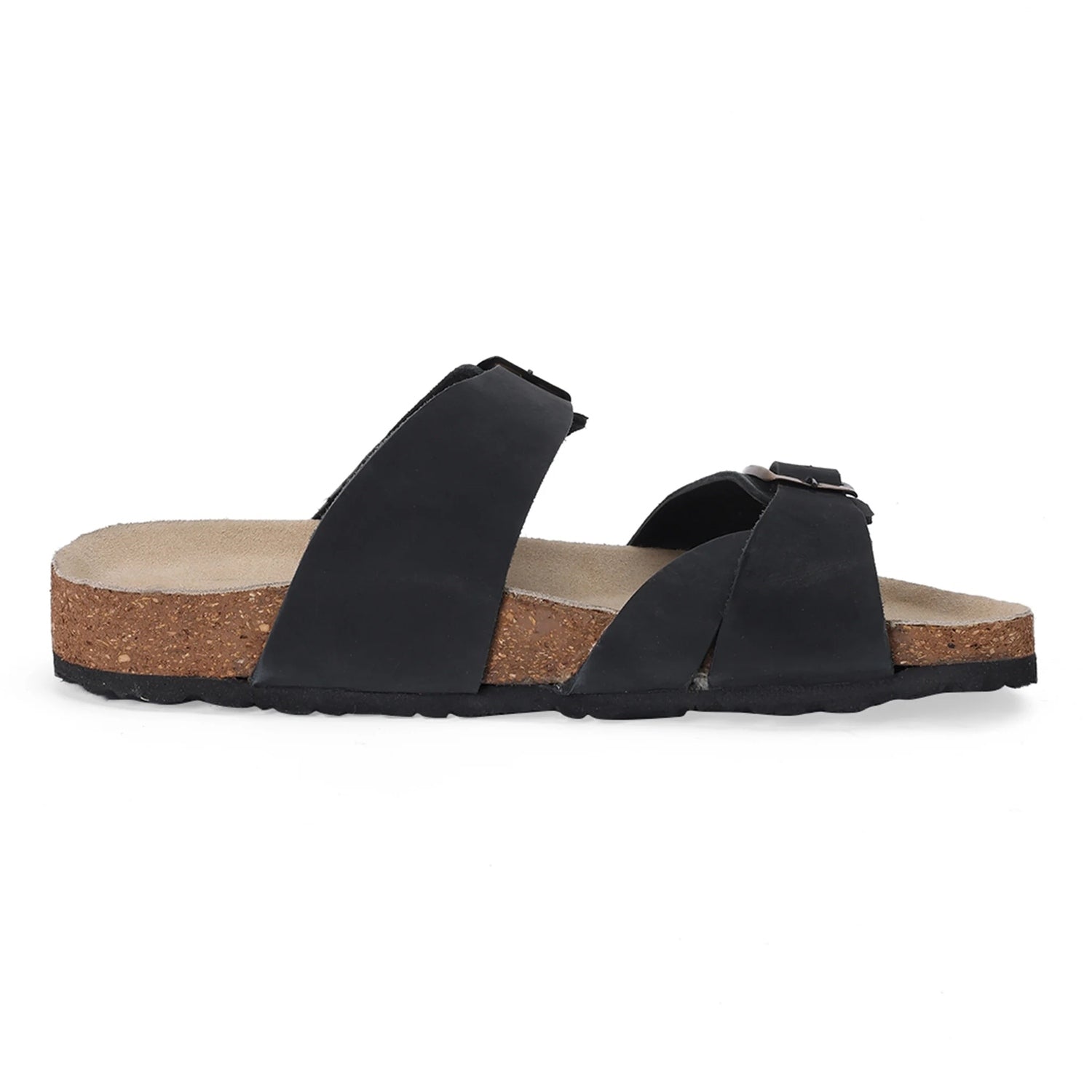 Ergonomic Black Cork Base Sandals