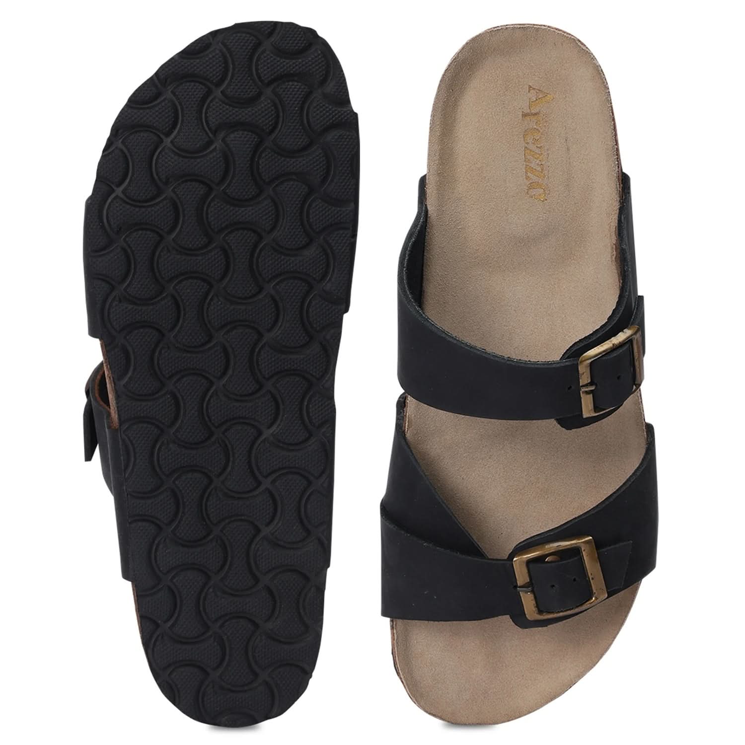 Vaughn - Black Cork Sandals