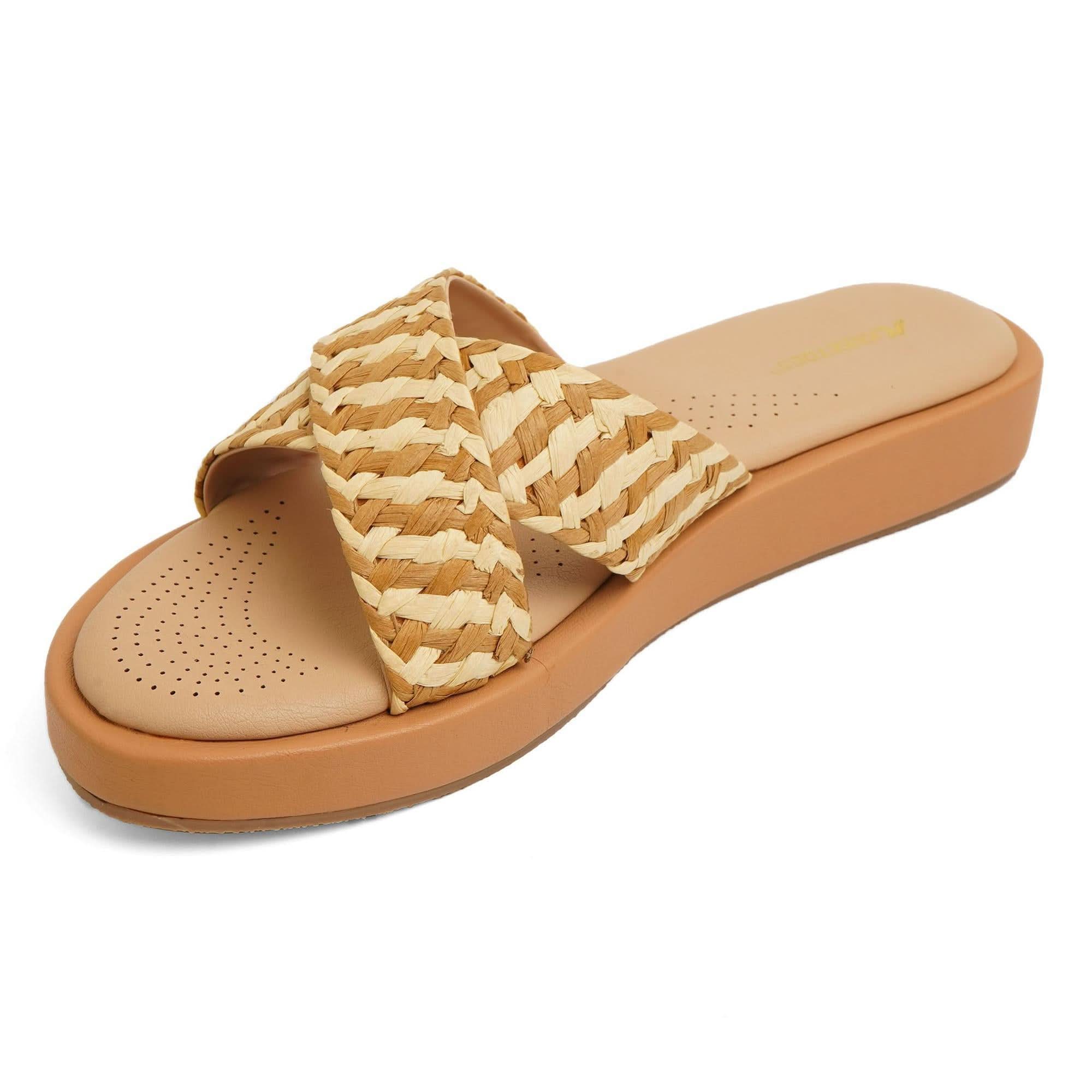 Bold Mustard Criss-Cross Platform Sandals