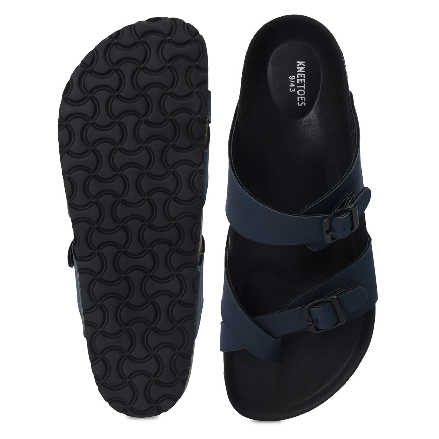 Ergonomic Blue Cork Base Sandals