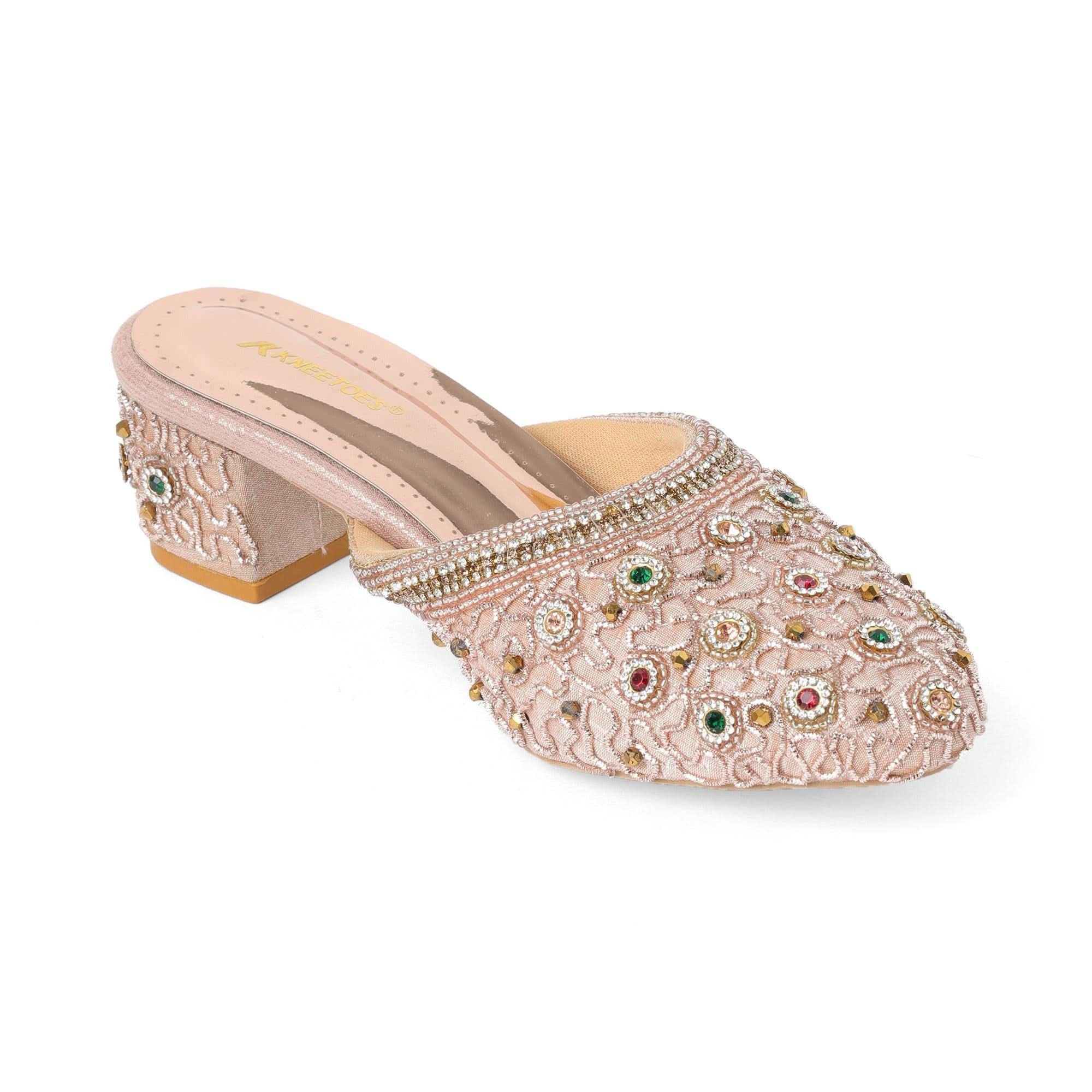 Gem-Studded Gold Mules