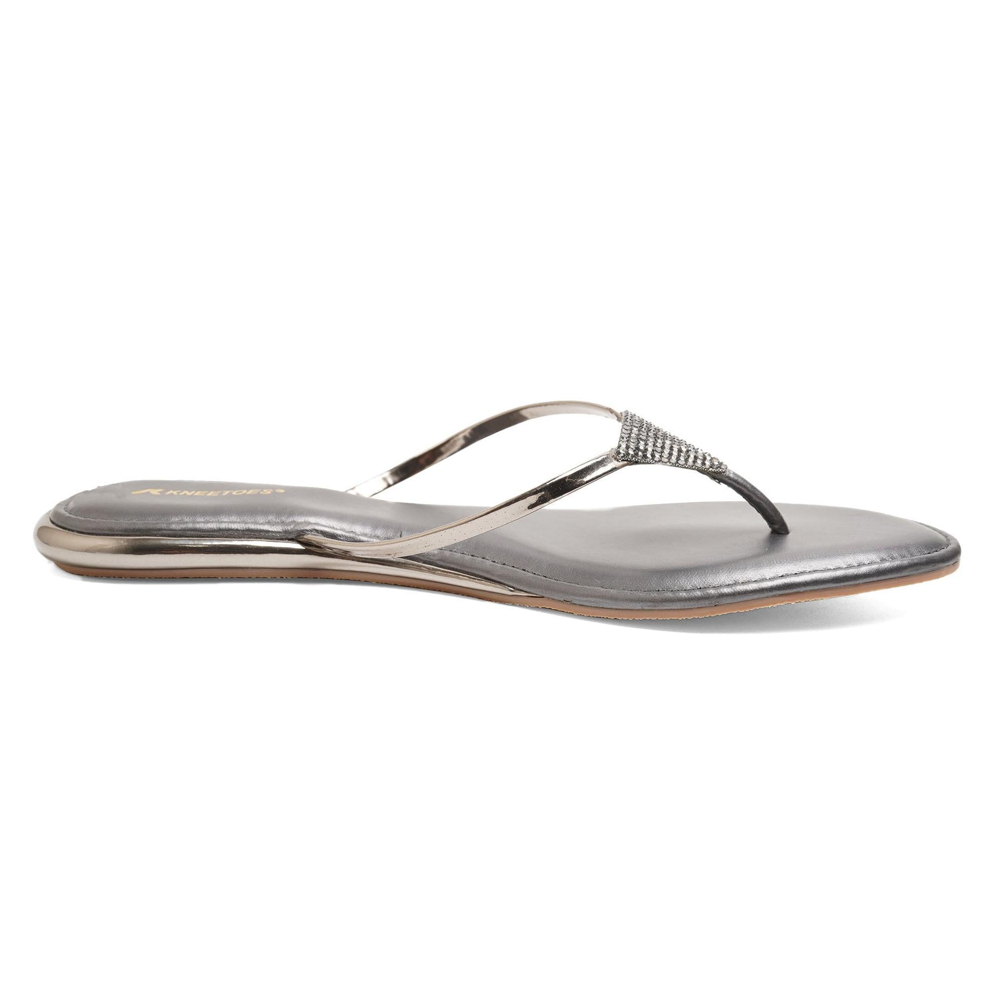 Sparkle Studs Grey Thong Special Sandals