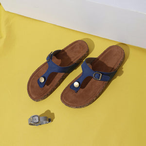 Staple Dark Blue Thong Sandals