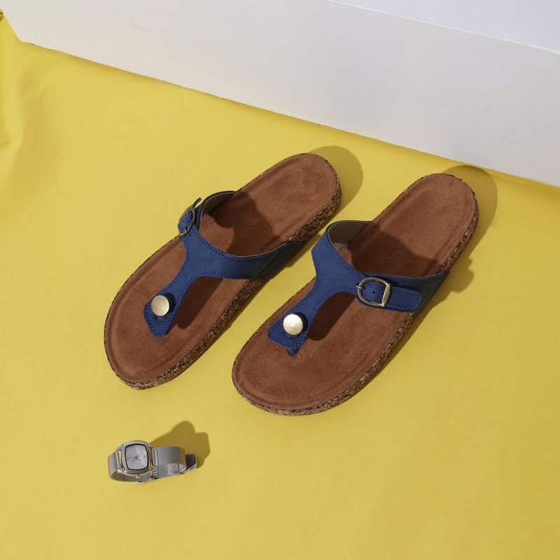 Staple Dark Blue Thong Sandals