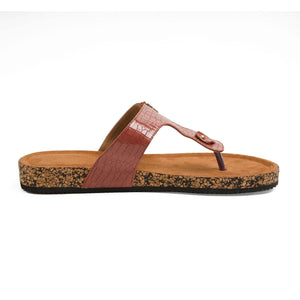 Classic Charm Brown Buckled Flats