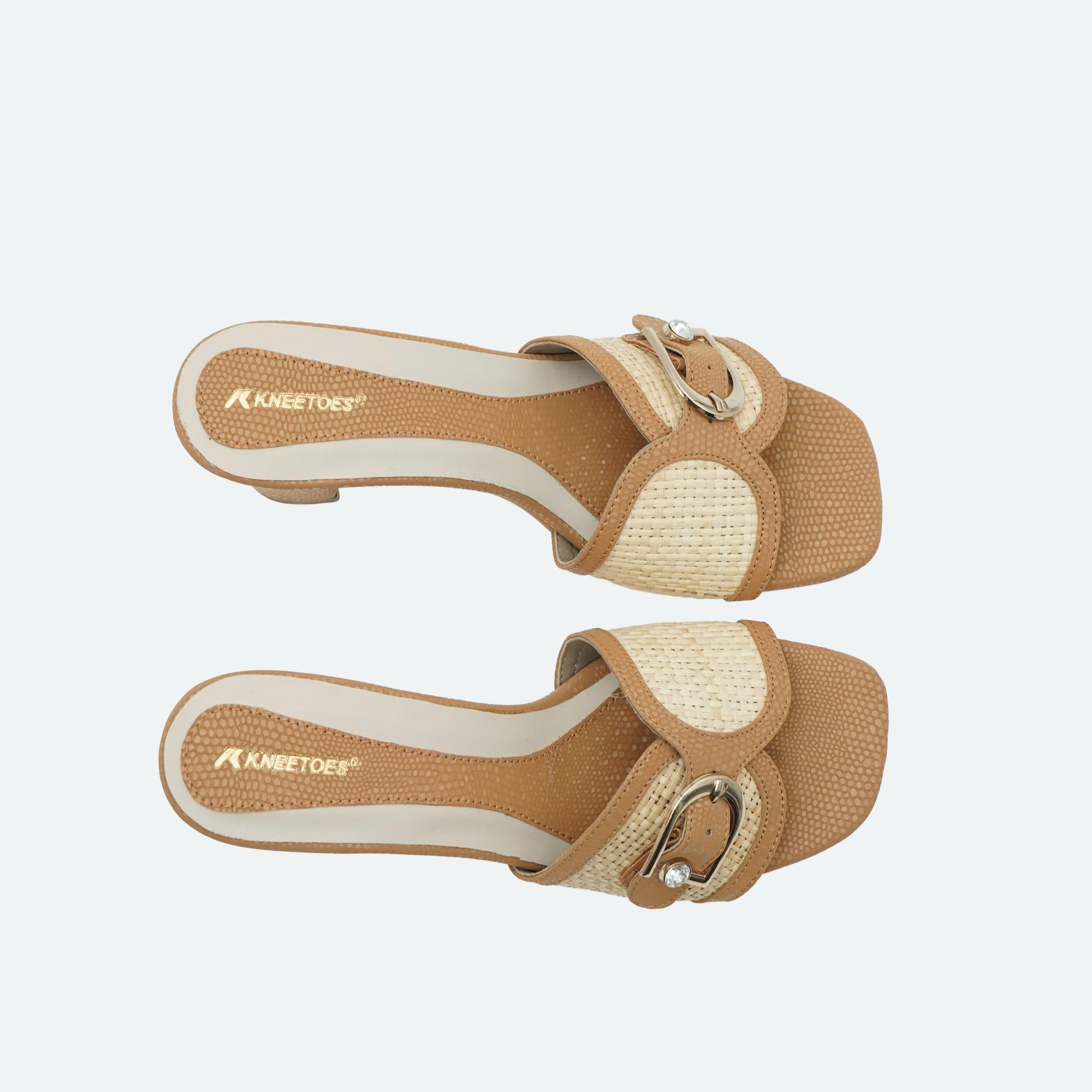Classic Charm Cream Buckle Sandals