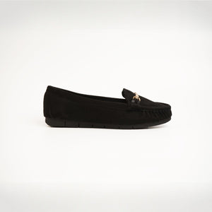 Statement Black Chain Loafer Shoes