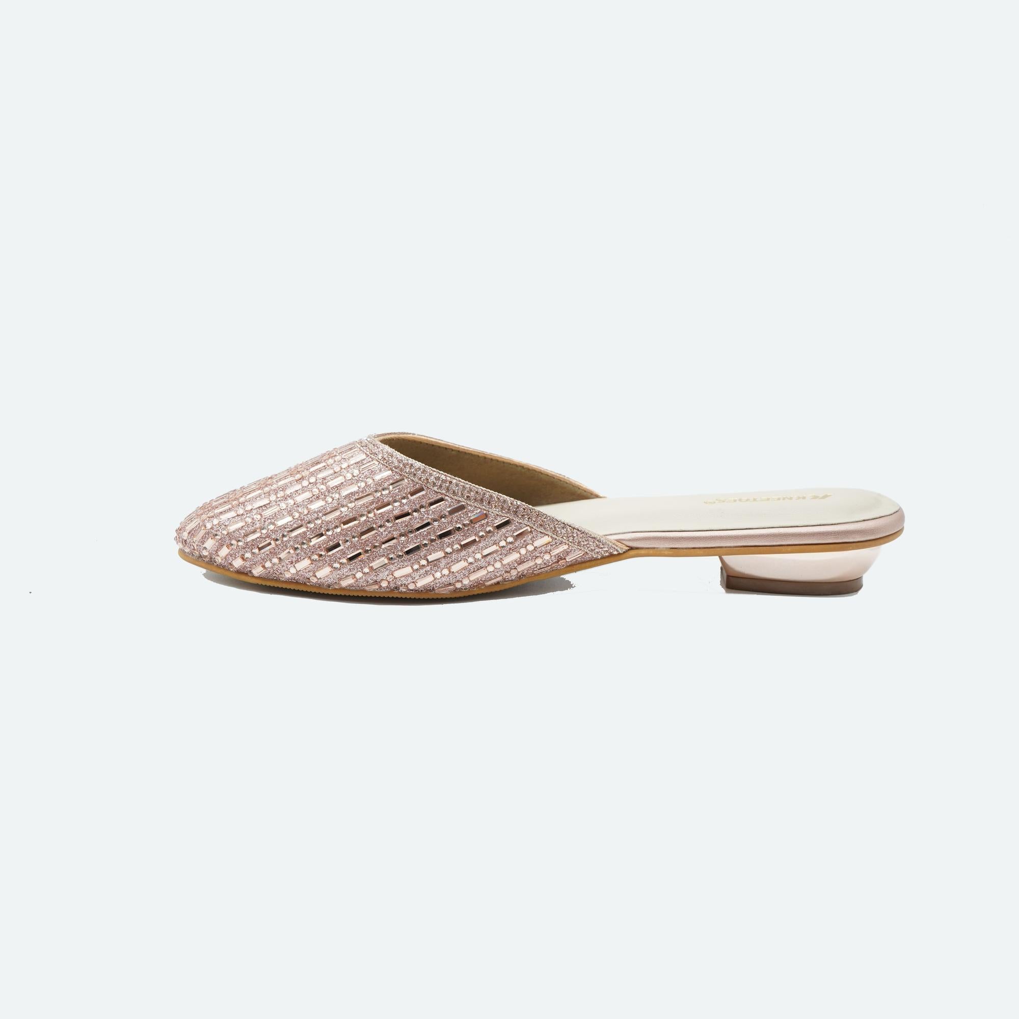 Shine Pop Rose-Gold Mules