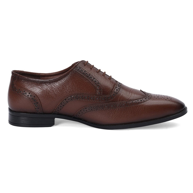 Premium Brown Perforated Oxford Shoes