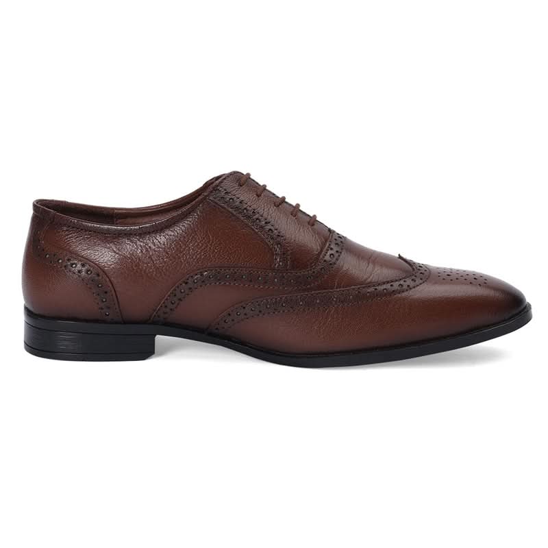 Premium Brown Perforated Oxford Shoes