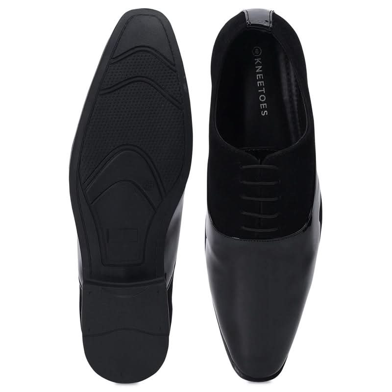 Luxe Black Patent Derby Shoes