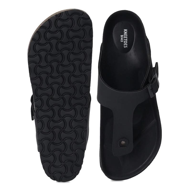 Vaughn - Black Cork Sandals