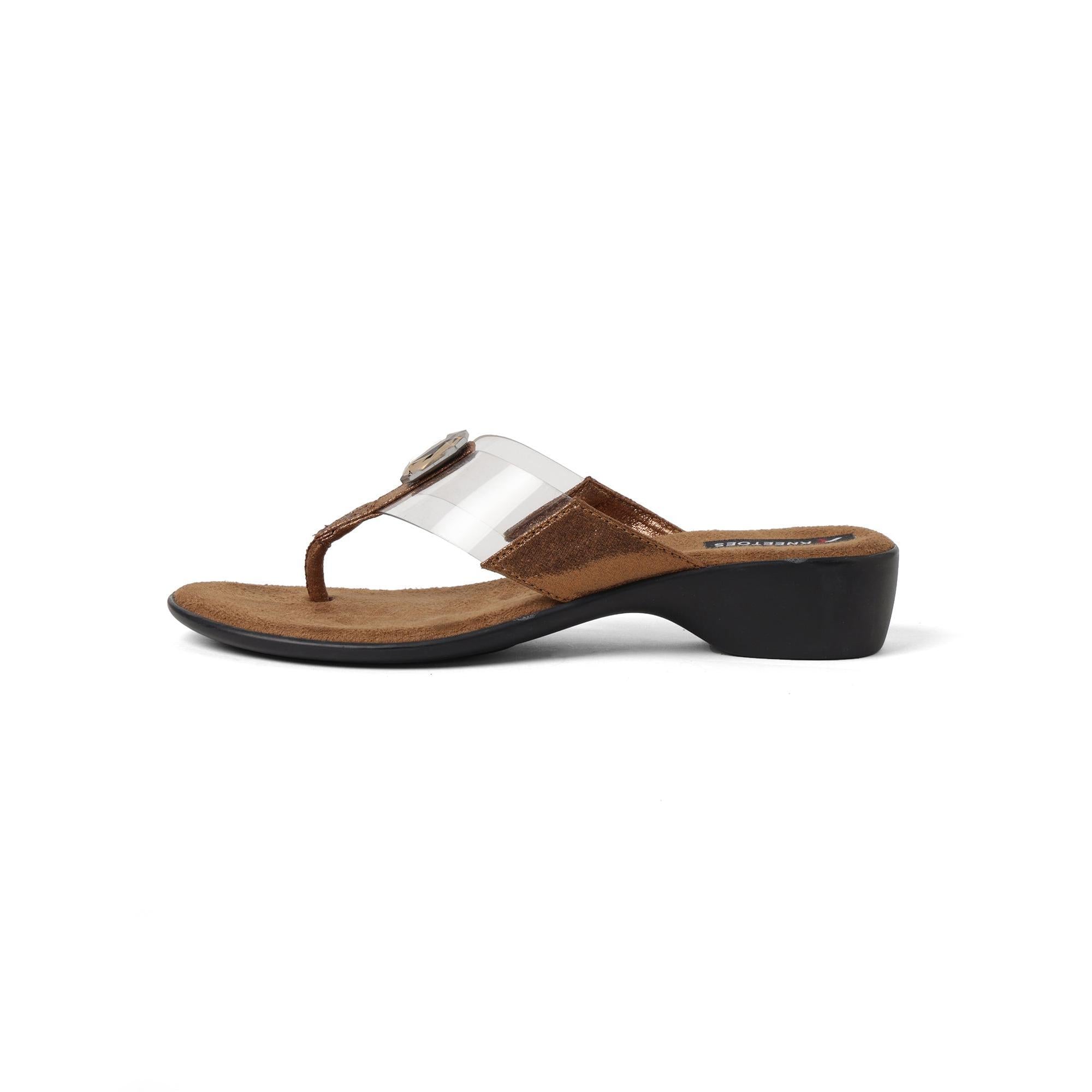 Gemglow Transparent Brown Thong Sandals
