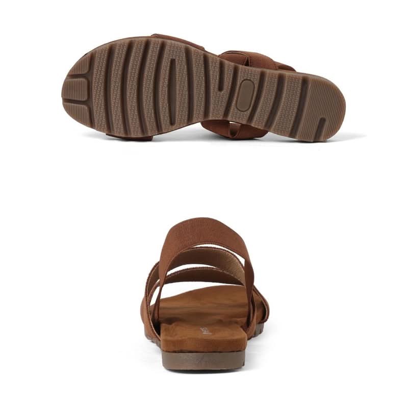 Matte-Muse Brown Open-Toe Casual Sandals