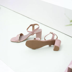 Luxe Pink Block Heel Sandals