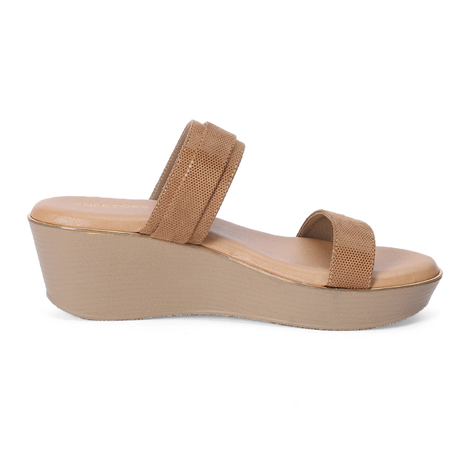Versatile Tan Open-Toe Wedge Sandals
