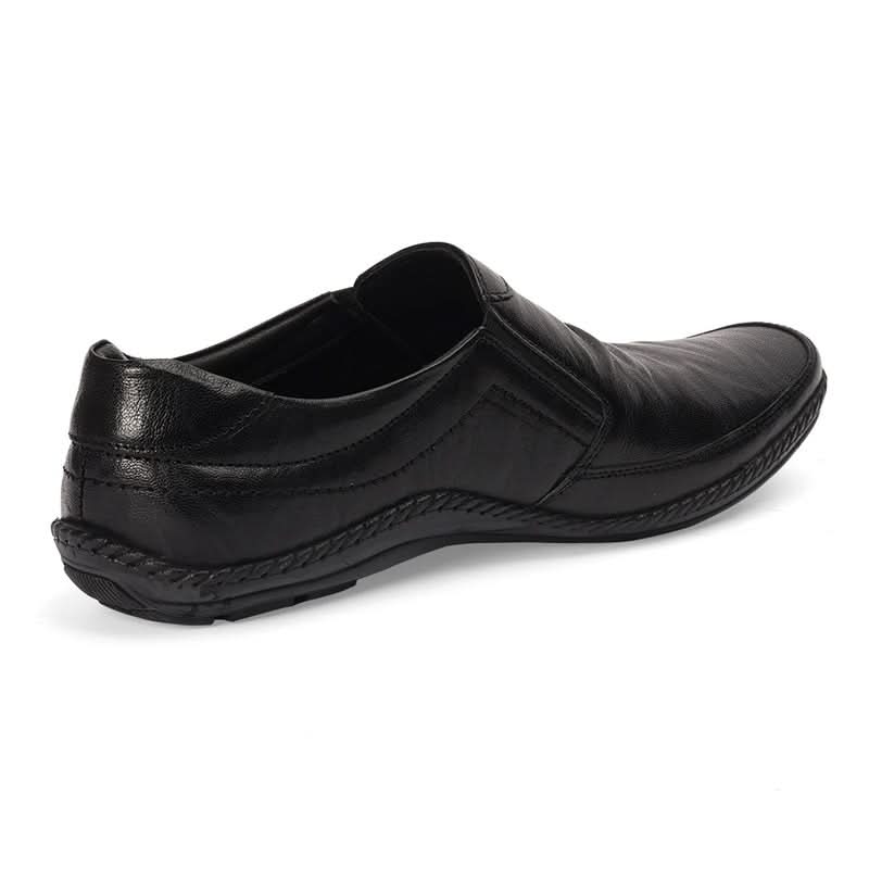 Elite Black Flexible Sole Slip-Ons
