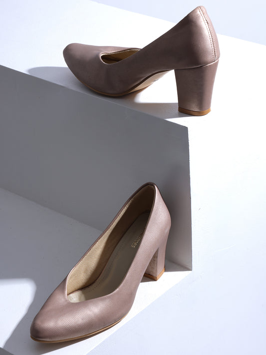 Plush Grey Synthetic Pumps