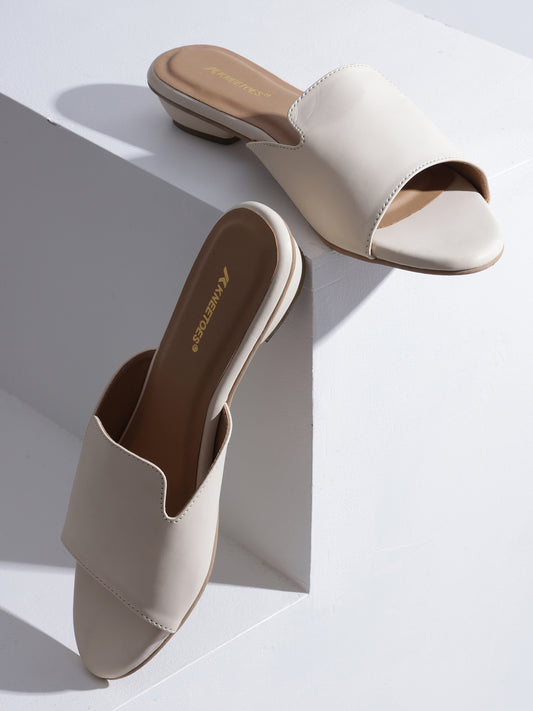 Sleek Beige  Synthetic Slipon