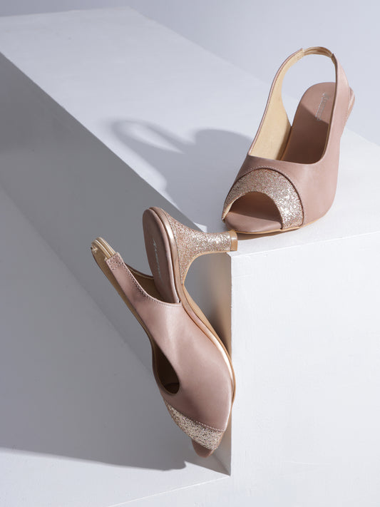 Stylish Rose Gold  Synthetic Fashion Party wear Sandal