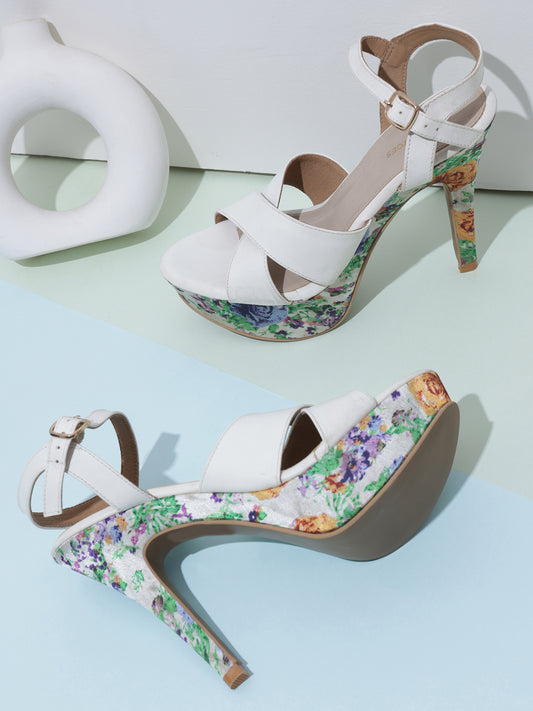 Stylish White  Synthetic Fashion Party wear Sandal