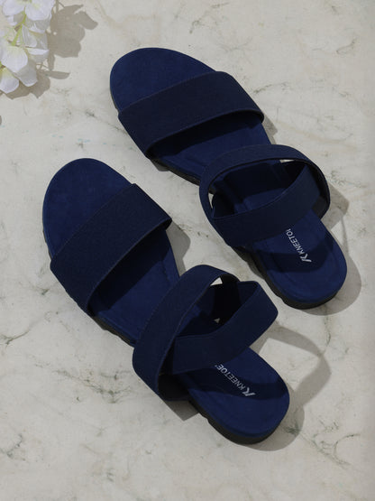 Sleek Navy Blue Fashion Sandal