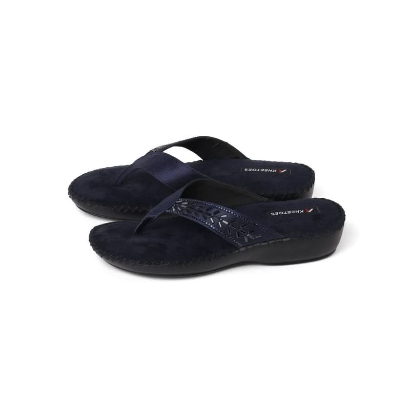 Gemglow Navy Thong Sandals
