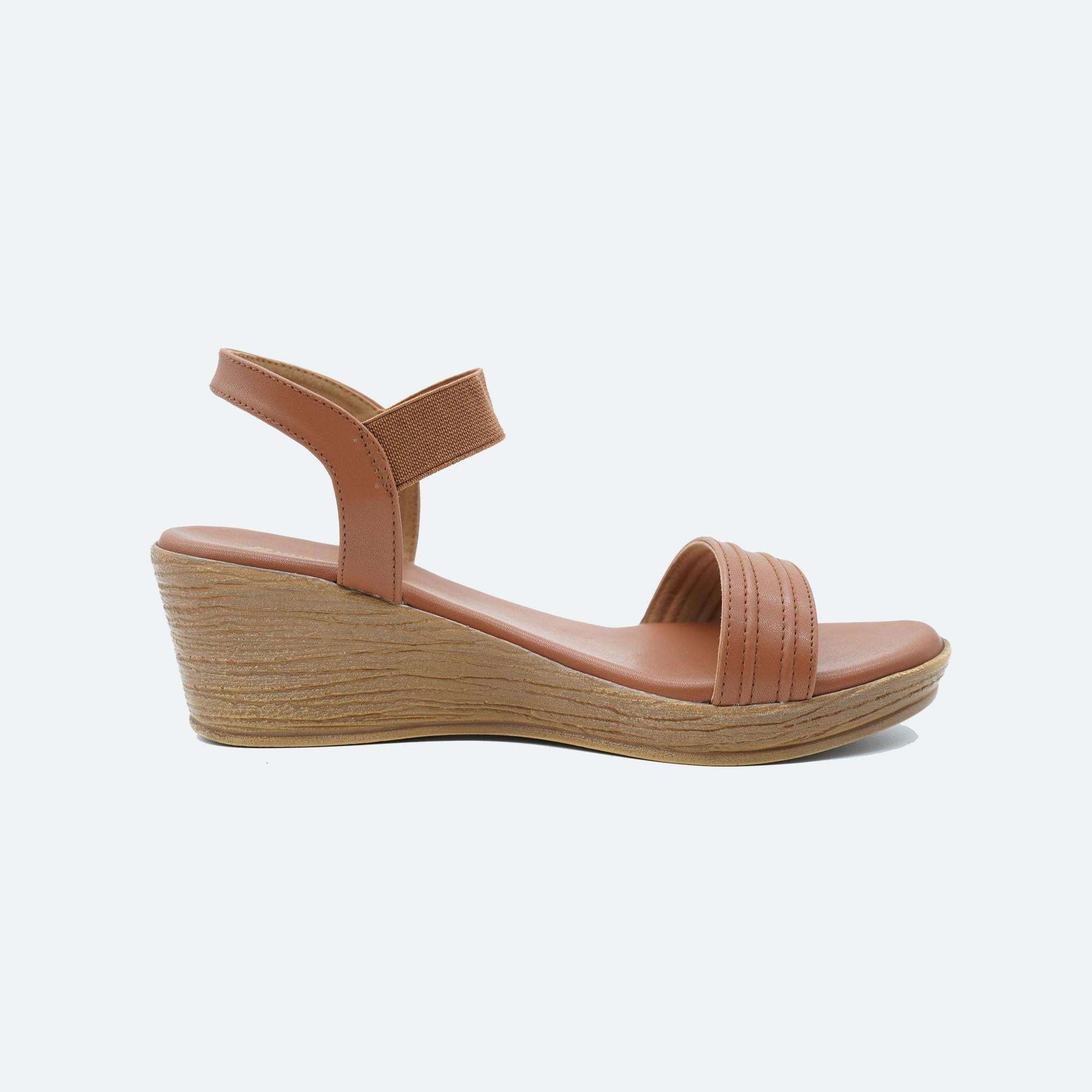 All-Day Comfort Brown Casual Wedge Heels