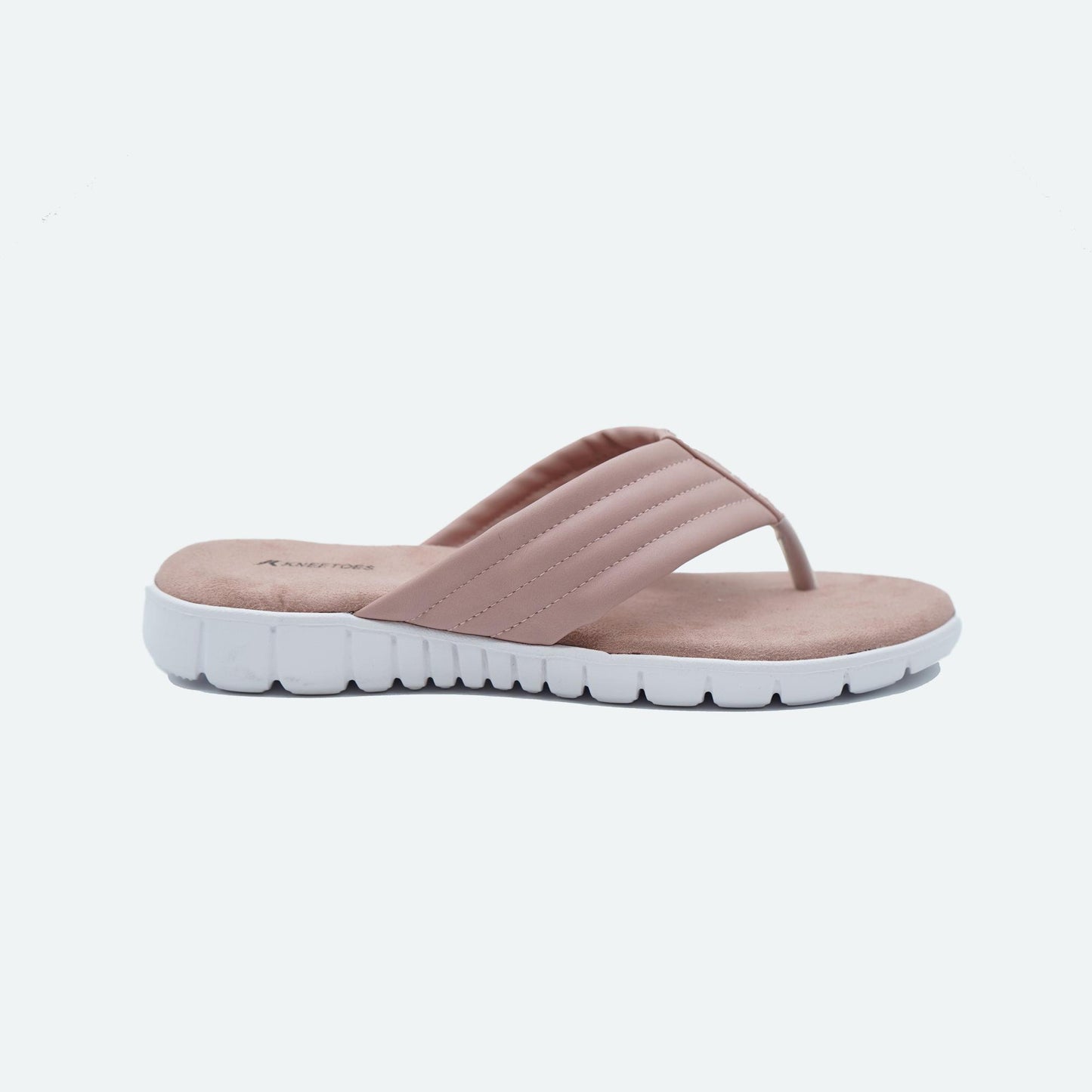Light-Pink Quilted Thong Sandals