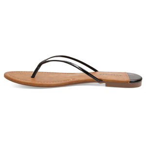 Classic Black Solid Flip-Flops Slippers