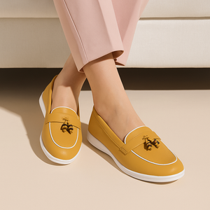 Tan Round-Toe Loafers