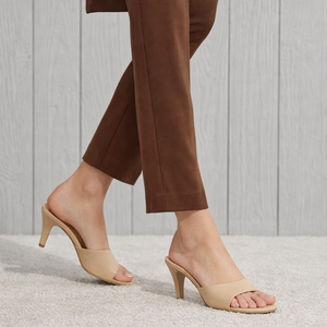 Velina - Beige Kitten Heels