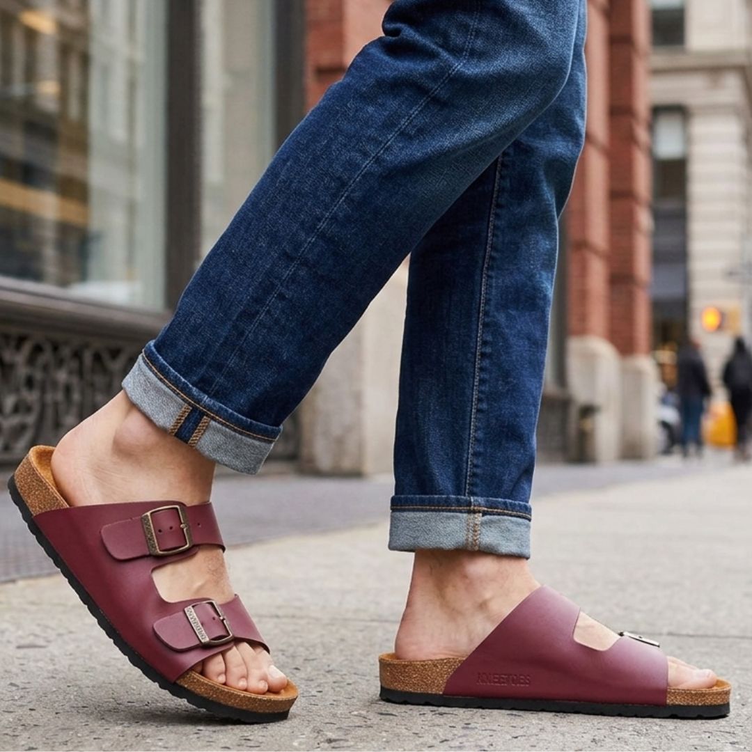 Colton - Burgundy Sandals