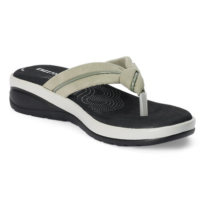 Printed Green Lightweight Thong Sandals