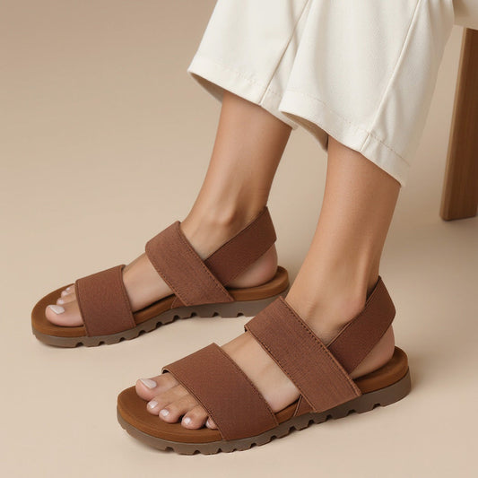 Sleek Tan Fashion Sandal