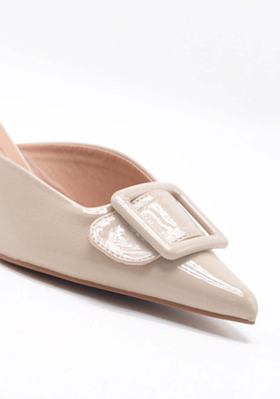 Waverly - Beige Mules