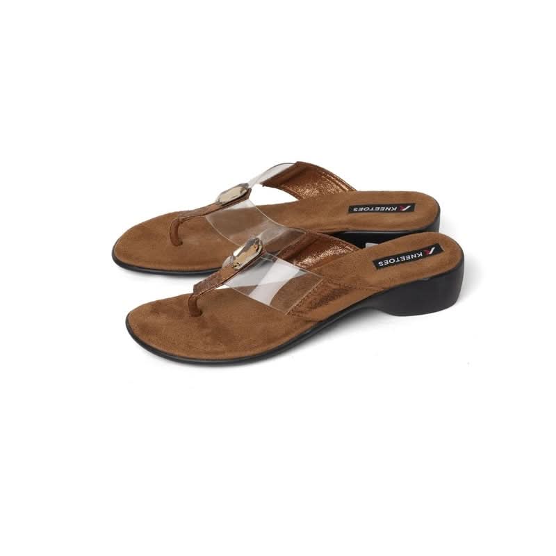 Gemglow Transparent Brown Thong Sandals