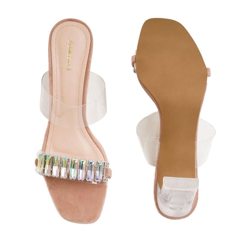 Gem Glow Block Heel Party Sandals