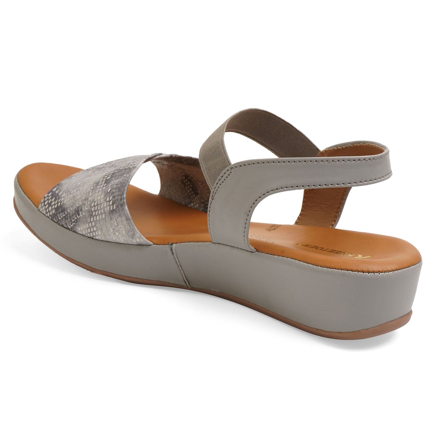 Classic Comfort sole Gun Metal Flat Sandals For Everyday Casuals