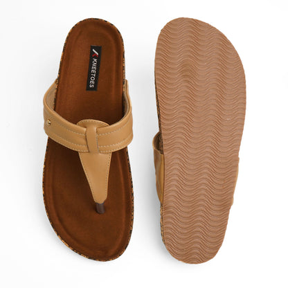 Classic Leather Beige Flat Sliders For Everyday Casuals