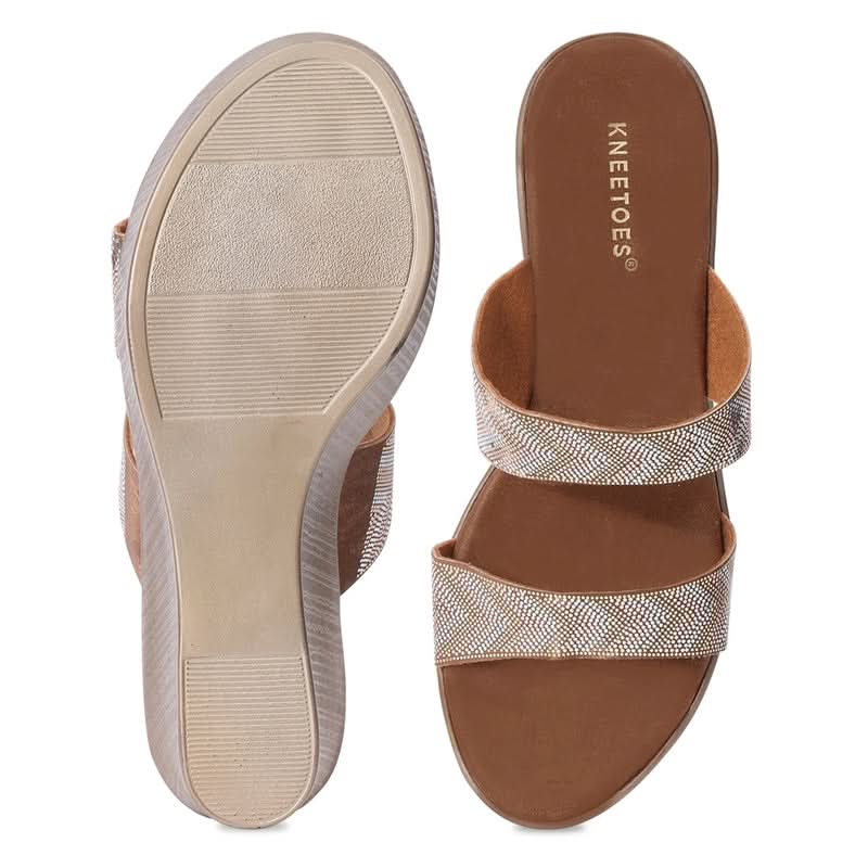 Zelda - Nude Brown Wedges
