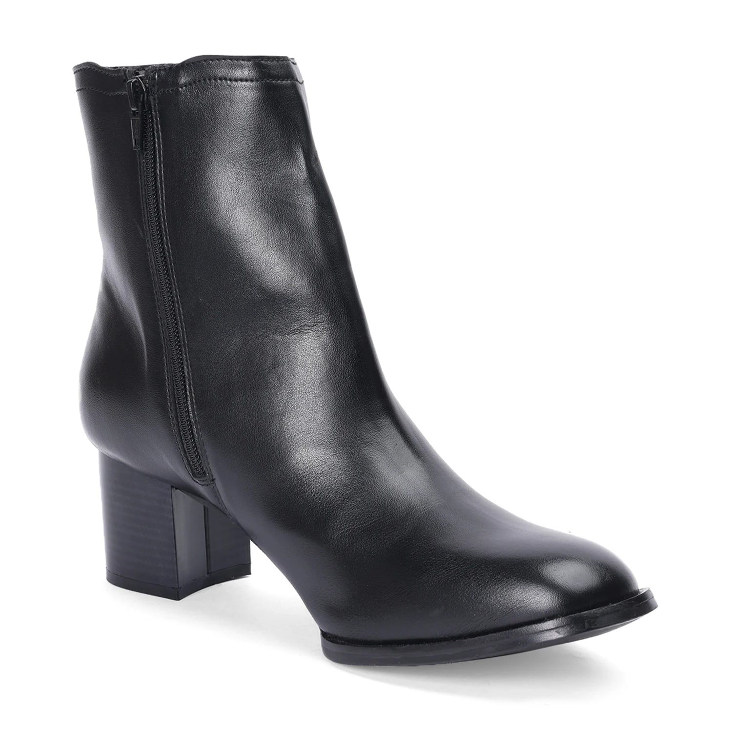 Comfortable Black Block Heel Beatle Boots